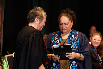 Photo from the TWoA Tāmaki Makaurau 2023 Graduations (Ceremony 5 @ 3pm), held at the Due Drop Events Centre, Manukau, Auckland, New Zealand on Thursday, 8 June, 2023. Photo: Mike Walen / KeyImagery Photography. Copyright: © Te Wānanga o Aotearoa.