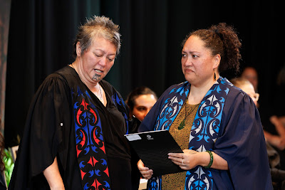 Photo from the TWoA Tāmaki Makaurau 2023 Graduations (Ceremony 5 @ 3pm), held at the Due Drop Events Centre, Manukau, Auckland, New Zealand on Thursday, 8 June, 2023. Photo: Mike Walen / KeyImagery Photography. Copyright: © Te Wānanga o Aotearoa.