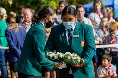 Photo from the Anzac Day 2022 Civic Service held at Memorial Park, Hamilton, Waikato, New Zealand. Taken: Monday, 25 April 2022. Photography: Mike Walen / KeyImagery Photography. Copyright: © Hamilton City Council.