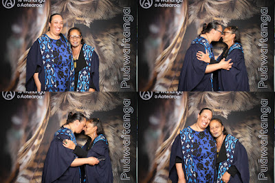 Booth photo from the TWoA Waiariki 2024 Graduations (Kawerau), held at Rautahi Marae, Kawerau, Bay of Plenty, New Zealand on Friday, 17 May, 2023. Photo: InstaBooth by KeyImagery Photography. Copyright: © Te Wānanga o Aotearoa.