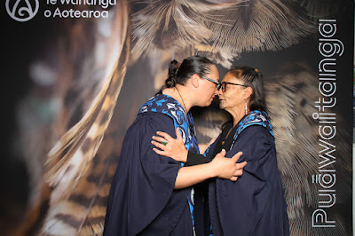 Booth photo from the TWoA Waiariki 2024 Graduations (Kawerau), held at Rautahi Marae, Kawerau, Bay of Plenty, New Zealand on Friday, 17 May, 2023. Photo: InstaBooth by KeyImagery Photography. Copyright: © Te Wānanga o Aotearoa.