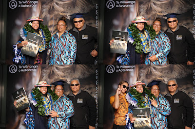 Booth photo from Ceremony 2 of the TWoA Tāmaki Makaurau 2025 Graduations (March 2025) held at the Mangere Arts Centre in Auckland, New Zealand on Wednesday, 12 March, 2025. Photo: InstaBooth by KeyImagery Photography. Copyright: © 2025 Te Wānanga o Aotearoa.