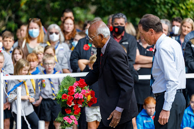 Photo from the Anzac Day 2022 Civic Service held at Memorial Park, Hamilton, Waikato, New Zealand. Taken: Monday, 25 April 2022. Photography: Mike Walen / KeyImagery Photography. Copyright: © Hamilton City Council.
