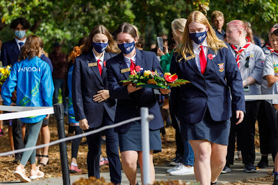 Photo from the Anzac Day 2022 Civic Service held at Memorial Park, Hamilton, Waikato, New Zealand. Taken: Monday, 25 April 2022. Photography: Mike Walen / KeyImagery Photography. Copyright: © Hamilton City Council.