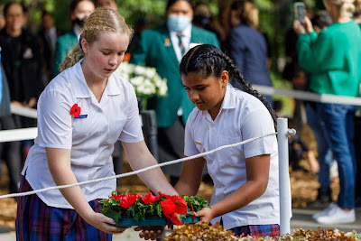 Photo from the Anzac Day 2022 Civic Service held at Memorial Park, Hamilton, Waikato, New Zealand. Taken: Monday, 25 April 2022. Photography: Mike Walen / KeyImagery Photography. Copyright: © Hamilton City Council.
