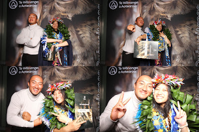 Booth photo from Ceremony 2 of the TWoA Tāmaki Makaurau 2025 Graduations (March 2025) held at the Mangere Arts Centre in Auckland, New Zealand on Wednesday, 12 March, 2025. Photo: InstaBooth by KeyImagery Photography. Copyright: © 2025 Te Wānanga o Aotearoa.