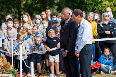 Photo from the Anzac Day 2022 Civic Service held at Memorial Park, Hamilton, Waikato, New Zealand. Taken: Monday, 25 April 2022. Photography: Mike Walen / KeyImagery Photography. Copyright: © Hamilton City Council.