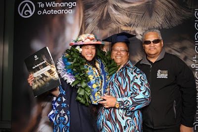 Booth photo from Ceremony 2 of the TWoA Tāmaki Makaurau 2025 Graduations (March 2025) held at the Mangere Arts Centre in Auckland, New Zealand on Wednesday, 12 March, 2025. Photo: InstaBooth by KeyImagery Photography. Copyright: © 2025 Te Wānanga o Aotearoa.