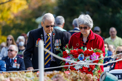 Photo from the Anzac Day 2022 Civic Service held at Memorial Park, Hamilton, Waikato, New Zealand. Taken: Monday, 25 April 2022. Photography: Mike Walen / KeyImagery Photography. Copyright: © Hamilton City Council.