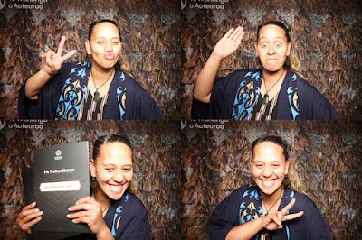 Booth photo from the TWoA Tainui 2023 Graduations (Ceremony 1 - Wednesday Morning), held at Hamilton Boys High School, Hamilton, Waikato, New Zealand on Wednesday, 19 April 2023. Photo: InstaBooth by KeyImagery Photography. Copyright: © Te Wānanga o Aotearoa.