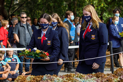 Photo from the Anzac Day 2022 Civic Service held at Memorial Park, Hamilton, Waikato, New Zealand. Taken: Monday, 25 April 2022. Photography: Mike Walen / KeyImagery Photography. Copyright: © Hamilton City Council.