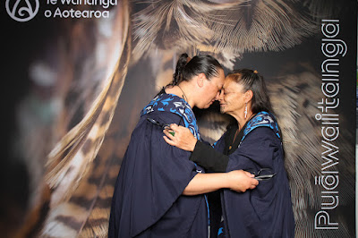 Booth photo from the TWoA Waiariki 2024 Graduations (Kawerau), held at Rautahi Marae, Kawerau, Bay of Plenty, New Zealand on Friday, 17 May, 2023. Photo: InstaBooth by KeyImagery Photography. Copyright: © Te Wānanga o Aotearoa.