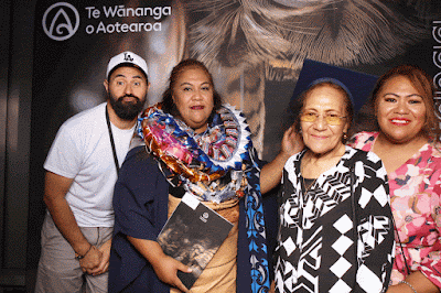 Booth photo from Ceremony 2 of the TWoA Tāmaki Makaurau 2025 Graduations (March 2025) held at the Mangere Arts Centre in Auckland, New Zealand on Wednesday, 12 March, 2025. Photo: InstaBooth by KeyImagery Photography. Copyright: © 2025 Te Wānanga o Aotearoa.