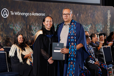 Photo from the TWoA Tāmaki Makaurau 2023 November Graduations (Ceremony 1 @ 1pm), held at the Due Drop Events Centre, Manukau, Auckland, New Zealand on Tuesday, 28 November, 2023. Photo: Mike Walen / KeyImagery Photography. Copyright: © Te Wānanga o Aotearoa.