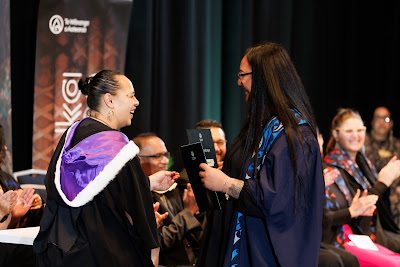 Photo from the TWoA Tāmaki Makaurau 2023 Graduations (Ceremony 4 @ 10am), held at the Due Drop Events Centre, Manukau, Auckland, New Zealand on Thursday, 8 June, 2023. Photo: Mike Walen / KeyImagery Photography. Copyright: © Te Wānanga o Aotearoa.