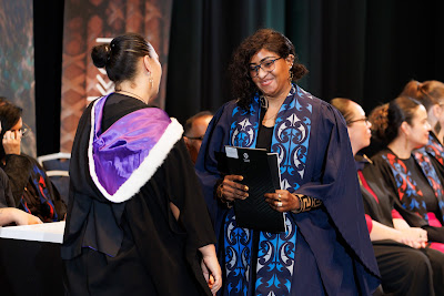 Photo from the TWoA Tāmaki Makaurau 2023 Graduations (Ceremony 4 @ 10am), held at the Due Drop Events Centre, Manukau, Auckland, New Zealand on Thursday, 8 June, 2023. Photo: Mike Walen / KeyImagery Photography. Copyright: © Te Wānanga o Aotearoa.