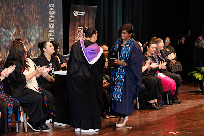Photo from the TWoA Tāmaki Makaurau 2023 Graduations (Ceremony 4 @ 10am), held at the Due Drop Events Centre, Manukau, Auckland, New Zealand on Thursday, 8 June, 2023. Photo: Mike Walen / KeyImagery Photography. Copyright: © Te Wānanga o Aotearoa.