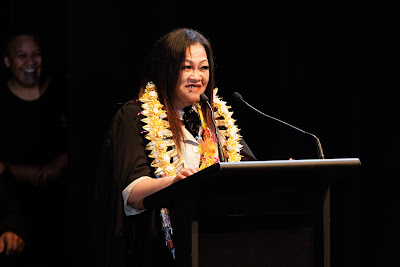 Photo from the TWoA Tāmaki Makaurau 2023 Graduations (Ceremony 3 @ 8pm), held at the Due Drop Events Centre, Manukau, Auckland, New Zealand on Wednesday, 7 June, 2023. Photo: Mike Walen / KeyImagery Photography. Copyright: © Te Wānanga o Aotearoa.