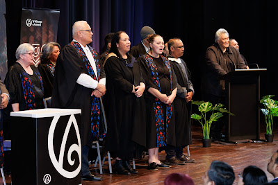 Photo from the TWoA Tāmaki Makaurau 2023 Graduations (Ceremony 3 @ 8pm), held at the Due Drop Events Centre, Manukau, Auckland, New Zealand on Wednesday, 7 June, 2023. Photo: Mike Walen / KeyImagery Photography. Copyright: © Te Wānanga o Aotearoa.