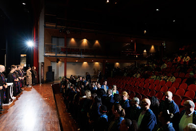 Photo from the TWoA Tāmaki Makaurau 2023 Graduations (Ceremony 5 @ 3pm), held at the Due Drop Events Centre, Manukau, Auckland, New Zealand on Thursday, 8 June, 2023. Photo: Mike Walen / KeyImagery Photography. Copyright: © Te Wānanga o Aotearoa.