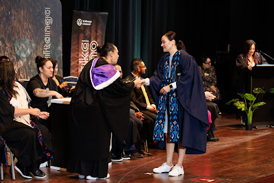 Photo from the TWoA Tāmaki Makaurau 2023 Graduations (Ceremony 4 @ 10am), held at the Due Drop Events Centre, Manukau, Auckland, New Zealand on Thursday, 8 June, 2023. Photo: Mike Walen / KeyImagery Photography. Copyright: © Te Wānanga o Aotearoa.