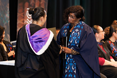 Photo from the TWoA Tāmaki Makaurau 2023 Graduations (Ceremony 4 @ 10am), held at the Due Drop Events Centre, Manukau, Auckland, New Zealand on Thursday, 8 June, 2023. Photo: Mike Walen / KeyImagery Photography. Copyright: © Te Wānanga o Aotearoa.