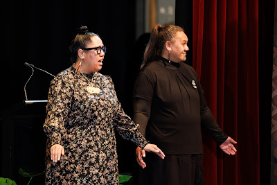 Photo from the TWoA Tāmaki Makaurau 2023 Graduations (Ceremony 5 @ 3pm), held at the Due Drop Events Centre, Manukau, Auckland, New Zealand on Thursday, 8 June, 2023. Photo: Mike Walen / KeyImagery Photography. Copyright: © Te Wānanga o Aotearoa.