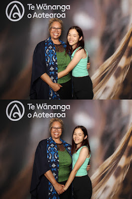 Booth photo from Ceremony 1 of the TWoA Tāmaki Makaurau 2025 Graduations (November Ceremonies) held at Church Unlimited, Glendene, Auckland, New Zealand at 12pm on Tuesday, 11 November, 2025. Photography by InstaBooth / KeyImagery Photography. Copyright: © 2025 Te Wānanga o Aotearoa.