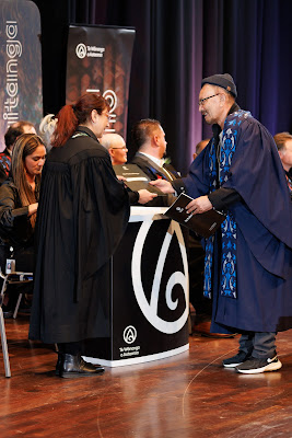 Photo from the TWoA Tāmaki Makaurau 2023 Graduations (Ceremony 2 @ 3pm), held at the Due Drop Events Centre, Manukau, Auckland, New Zealand on Wednesday, 7 June, 2023. Photo: Mike Walen / KeyImagery Photography. Copyright: © Te Wānanga o Aotearoa.