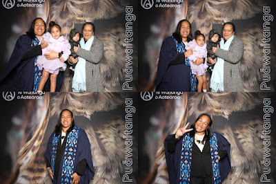 Booth photo from the TWoA Waiariki 2024 Graduations (Kawerau), held at Rautahi Marae, Kawerau, Bay of Plenty, New Zealand on Friday, 17 May, 2023. Photo: InstaBooth by KeyImagery Photography. Copyright: © Te Wānanga o Aotearoa.