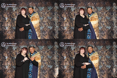 Booth photo from the TWoA Waiariki 2023 Graduations (Waiwhero), held at Te Puia, Rotorua, Bay of Plenty, New Zealand on Friday, 12 May, 2023. Photo: Instabooth by KeyImagery. Copyright: © Te Wānanga o Aotearoa.