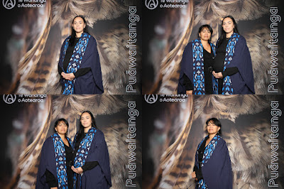 Booth photo from the TWoA Waiariki 2024 Graduations (Kawerau), held at Rautahi Marae, Kawerau, Bay of Plenty, New Zealand on Friday, 17 May, 2023. Photo: InstaBooth by KeyImagery Photography. Copyright: © Te Wānanga o Aotearoa.