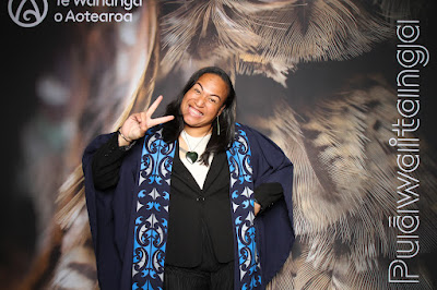 Booth photo from the TWoA Waiariki 2024 Graduations (Kawerau), held at Rautahi Marae, Kawerau, Bay of Plenty, New Zealand on Friday, 17 May, 2023. Photo: InstaBooth by KeyImagery Photography. Copyright: © Te Wānanga o Aotearoa.