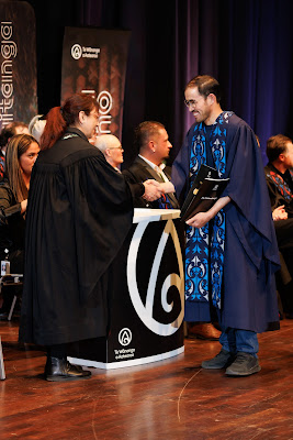 Photo from the TWoA Tāmaki Makaurau 2023 Graduations (Ceremony 2 @ 3pm), held at the Due Drop Events Centre, Manukau, Auckland, New Zealand on Wednesday, 7 June, 2023. Photo: Mike Walen / KeyImagery Photography. Copyright: © Te Wānanga o Aotearoa.