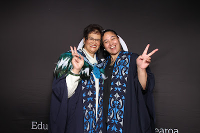 Photo from the TWoA Tāmaki Makaurau 2023 Graduations (Ceremony 5 @ 3pm), held at the Due Drop Events Centre, Manukau, Auckland, New Zealand on Thursday, 8 June, 2023. Photo: InstaBooth by KeyImagery Photography. Copyright: © Te Wānanga o Aotearoa.