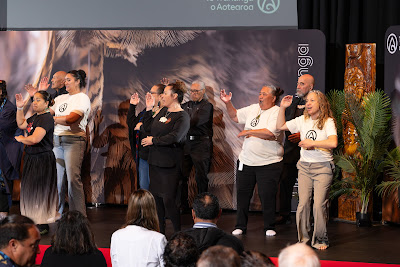 Photo from the TWoA Whirikoka 2024 Graduation (Gisborne), held at the War Memorial Theatre, Gisborne, East Coast, New Zealand on Wednesday, 16 April, 2025. Photo by Alick Saunders for KeyImagery Photography. Copyright: © 2025 Te Wānanga o Aotearoa.