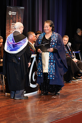 Photo from the TWoA Tāmaki Makaurau 2023 Graduations (Ceremony 2 @ 3pm), held at the Due Drop Events Centre, Manukau, Auckland, New Zealand on Wednesday, 7 June, 2023. Photo: Mike Walen / KeyImagery Photography. Copyright: © Te Wānanga o Aotearoa.