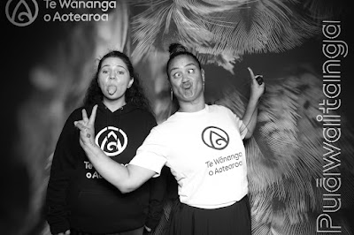 Booth photo from Ceremony 1 of the TWoA Tāmaki Makaurau 2025 Graduations (March 2025) held at the Mangere Arts Centre in Auckland, New Zealand on Wednesday, 12 March, 2025. Photo: InstaBooth by KeyImagery Photography. Copyright: © 2025 Te Wānanga o Aotearoa.