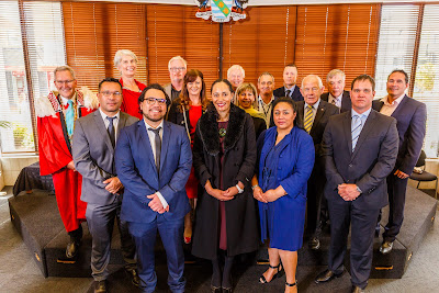 Photo from the Maaori Representatives Welcoming Ceremony held in the CIvic Reception Lounge, Hamilton City Council, Hamilton, New Zealand. Taken: Thursday, 11 October 2018. Photography: Mike Walen / KeyImagery Photography. Copyright: © Hamilton City Council.