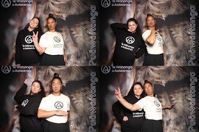 Booth photo from Ceremony 1 of the TWoA Tāmaki Makaurau 2025 Graduations (March 2025) held at the Mangere Arts Centre in Auckland, New Zealand on Wednesday, 12 March, 2025. Photo: InstaBooth by KeyImagery Photography. Copyright: © 2025 Te Wānanga o Aotearoa.