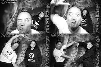 Booth photo from Ceremony 1 of the TWoA Tāmaki Makaurau 2025 Graduations (March 2025) held at the Mangere Arts Centre in Auckland, New Zealand on Wednesday, 12 March, 2025. Photo: InstaBooth by KeyImagery Photography. Copyright: © 2025 Te Wānanga o Aotearoa.