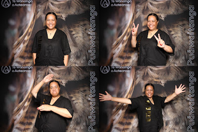 Booth photo from Ceremony 1 of the TWoA Tāmaki Makaurau 2025 Graduations (March 2025) held at the Mangere Arts Centre in Auckland, New Zealand on Wednesday, 12 March, 2025. Photo: InstaBooth by KeyImagery Photography. Copyright: © 2025 Te Wānanga o Aotearoa.