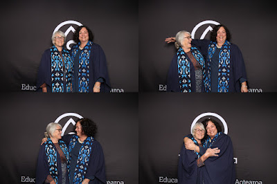Photo from the TWoA Tāmaki Makaurau 2023 Graduations (Ceremony 5 @ 3pm), held at the Due Drop Events Centre, Manukau, Auckland, New Zealand on Thursday, 8 June, 2023. Photo: InstaBooth by KeyImagery Photography. Copyright: © Te Wānanga o Aotearoa.