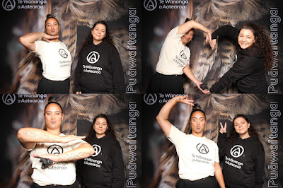 Booth photo from Ceremony 1 of the TWoA Tāmaki Makaurau 2025 Graduations (March 2025) held at the Mangere Arts Centre in Auckland, New Zealand on Wednesday, 12 March, 2025. Photo: InstaBooth by KeyImagery Photography. Copyright: © 2025 Te Wānanga o Aotearoa.