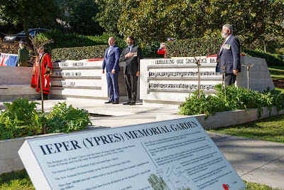 Photo from the Ieper (Ypres) Memorial Garden (Stage Two) Unveiling at Memorial Park, Hamilton, New Zealand. Taken: Sunday, 30 July 2017. Photo: Mike Walen / KeyImagery Photography. Copyright: © Hamilton City Council.