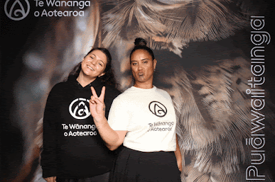 Booth photo from Ceremony 1 of the TWoA Tāmaki Makaurau 2025 Graduations (March 2025) held at the Mangere Arts Centre in Auckland, New Zealand on Wednesday, 12 March, 2025. Photo: InstaBooth by KeyImagery Photography. Copyright: © 2025 Te Wānanga o Aotearoa.