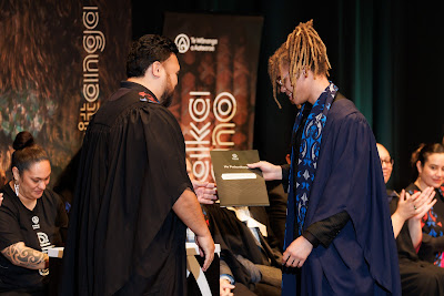 Photo from the TWoA Tāmaki Makaurau 2023 Graduations (Ceremony 4 @ 10am), held at the Due Drop Events Centre, Manukau, Auckland, New Zealand on Thursday, 8 June, 2023. Photo: Mike Walen / KeyImagery Photography. Copyright: © Te Wānanga o Aotearoa.