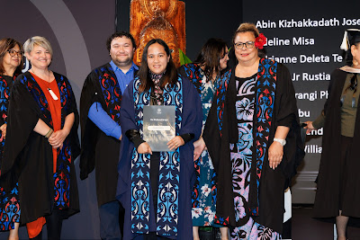 Photo from Ceremony 5 of the TWoA Tāmaki Makaurau 2025 Graduations (May 2025) held at the Mangere Arts Centre in Auckland, New Zealand on Tuesday, 27 May, 2025. Photo by Mike Walen / KeyImagery Photography. Copyright: © 2025 Te Wānanga o Aotearoa.