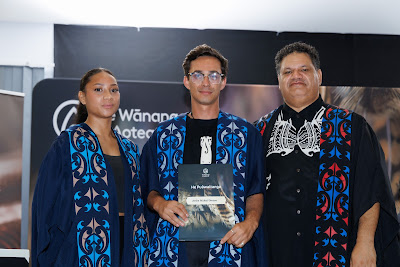 Photo from the TWoA Te Tai Tokerau (Kaitaia) 2025 Graduation held at Te Kura Kaupapa Maori o Pukemiro in Kaitaia, Northland, New Zealand on Monday, 14 April, 2025. Photo by Mike Walen / KeyImagery Photography. Copyright: © 2025 Te Wānanga o Aotearoa.