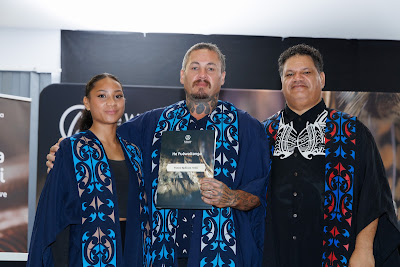 Photo from the TWoA Te Tai Tokerau (Kaitaia) 2025 Graduation held at Te Kura Kaupapa Maori o Pukemiro in Kaitaia, Northland, New Zealand on Monday, 14 April, 2025. Photo by Mike Walen / KeyImagery Photography. Copyright: © 2025 Te Wānanga o Aotearoa.